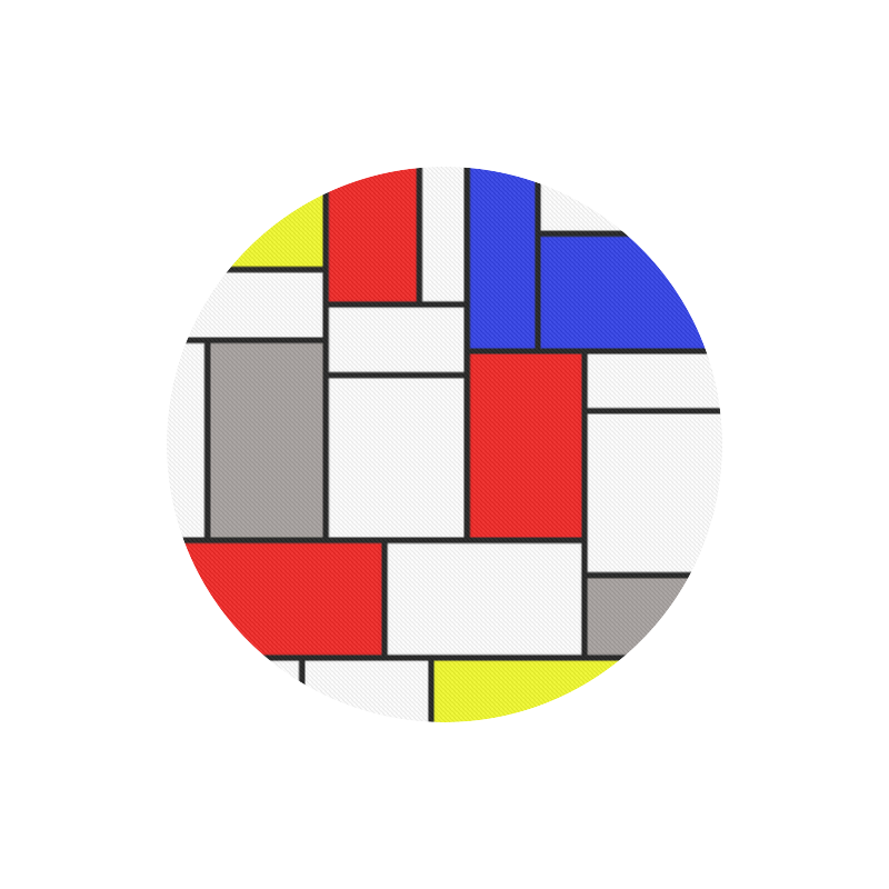 Mondrian style Round Mousepad