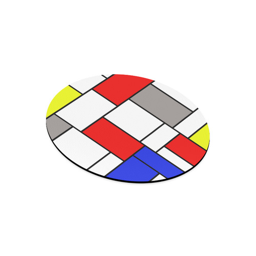 Mondrian style Round Mousepad