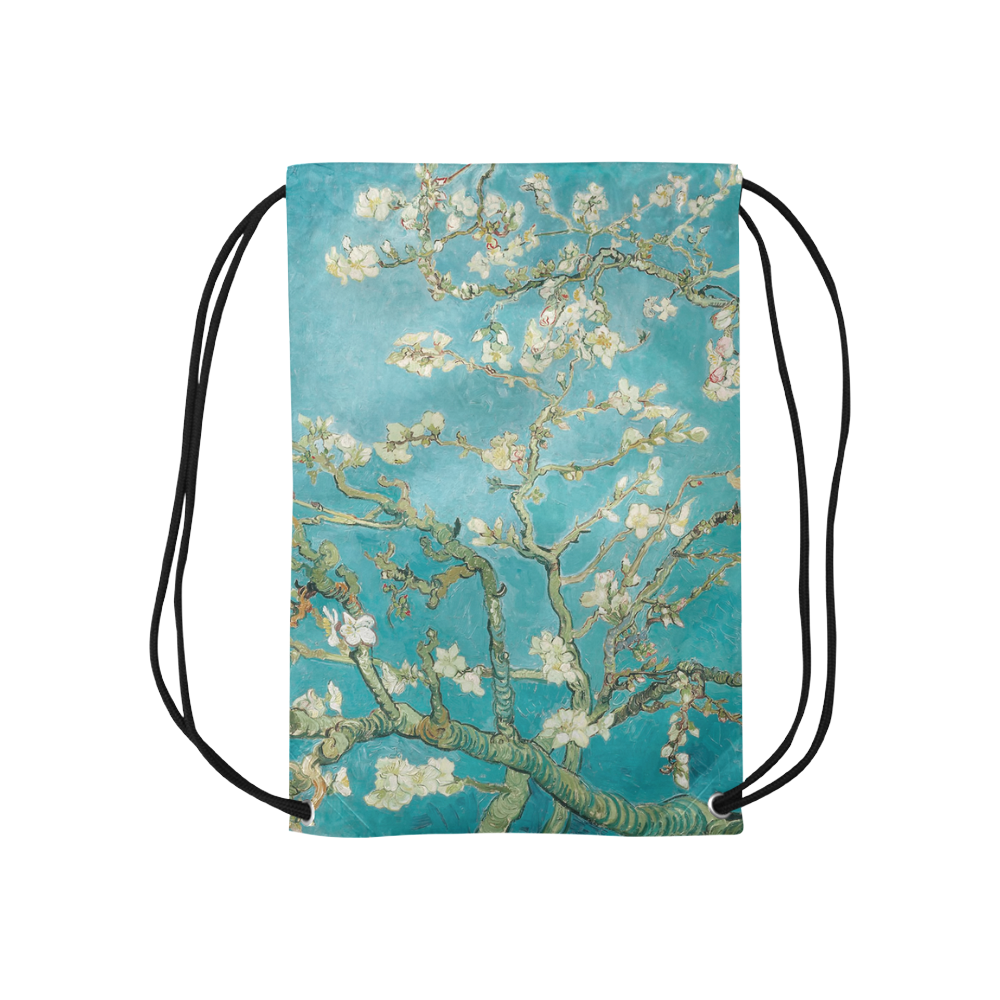 Van Gogh Almond Blossoms Small Drawstring Bag Model 1604 (Twin Sides) 11"(W) * 17.7"(H)