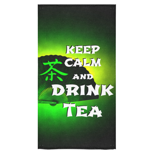 keep calm and drink green tea Bath Towel 30"x56"