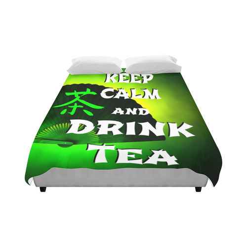 keep calm drink green tea Duvet Cover 86"x70" ( All-over-print)