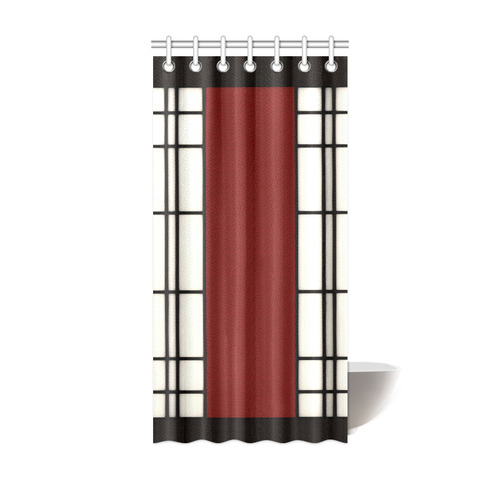 Shoji - red Shower Curtain 36"x72"