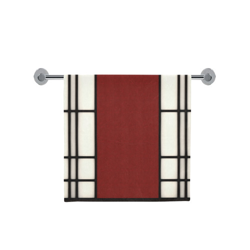 Shoji - red Bath Towel 30"x56"