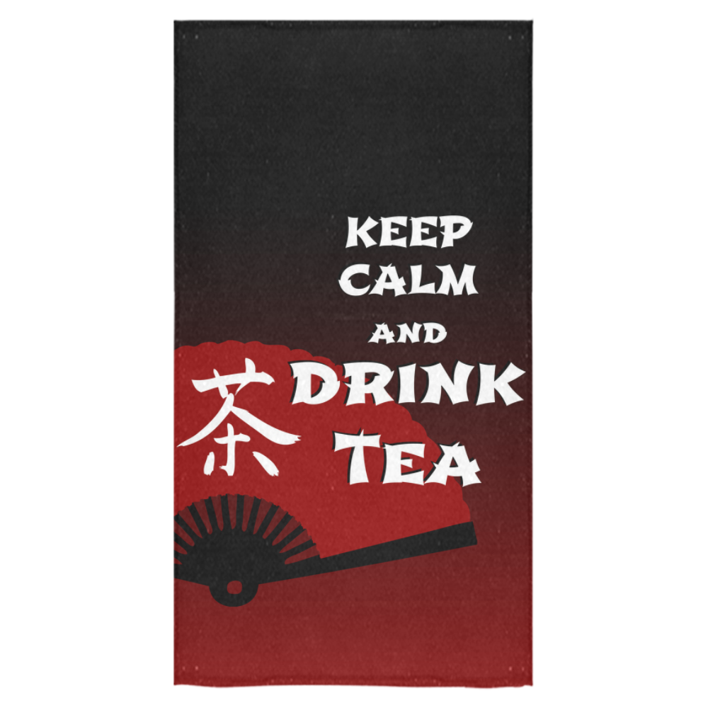 keep calm drink tea - asia edition Bath Towel 30"x56"