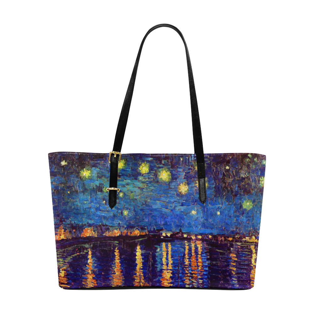 Van Gogh Starry Night Over Rhone Euramerican Tote Bag/Large (Model 1656)