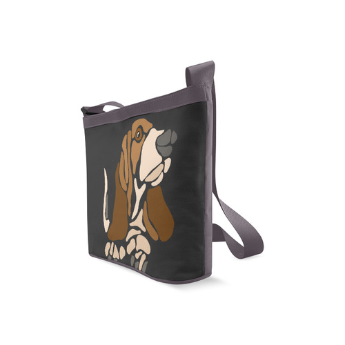 Funny Basset Hound Dog Art Crossbody Bags (Model 1613)