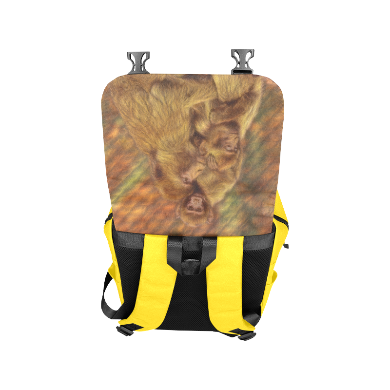 Cute Monkey Family Cuddles Casual Shoulders Backpack (Model 1623)