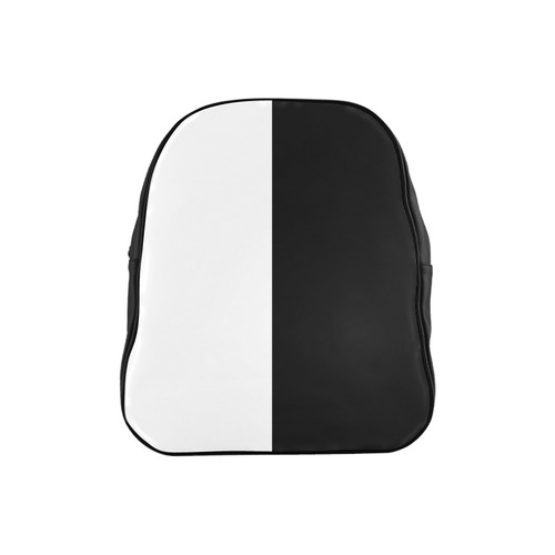 Just Black And White School Backpack (Model 1601)(Small)
