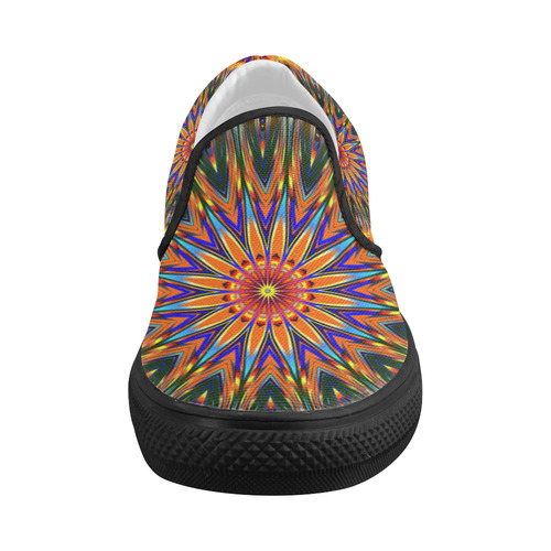Love Power Mandala Women's Slip-on Canvas Shoes (Model 019)