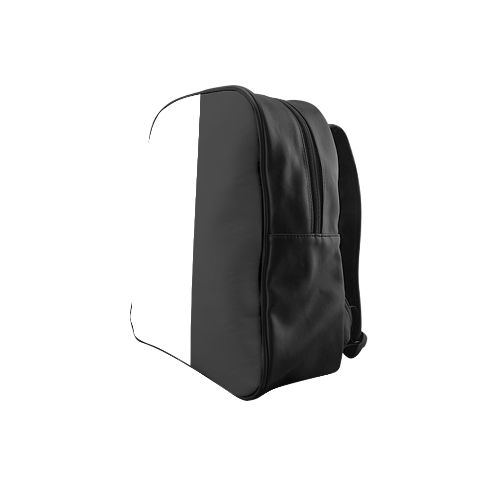 Just Black And White School Backpack (Model 1601)(Small)