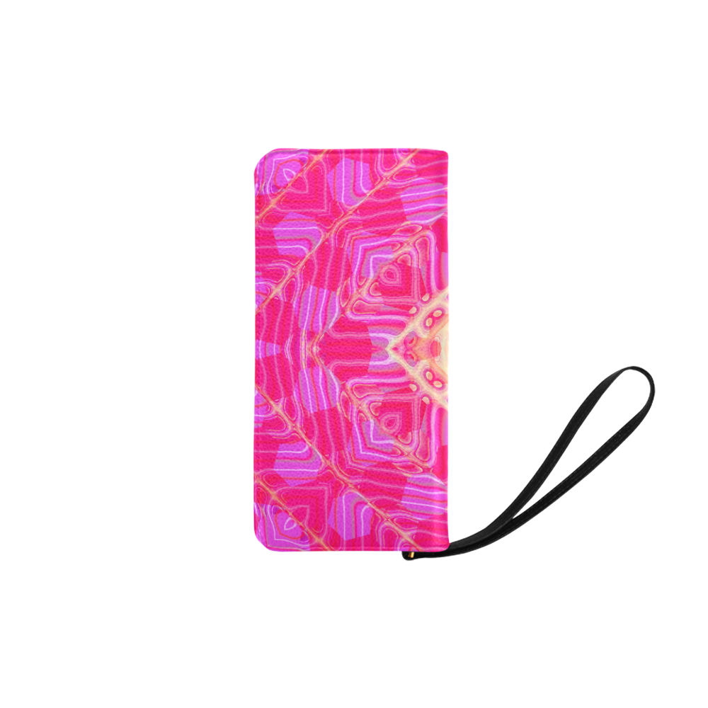 Pink And Rose Abstract Pattern Women's Clutch Purse (Model 1637)
