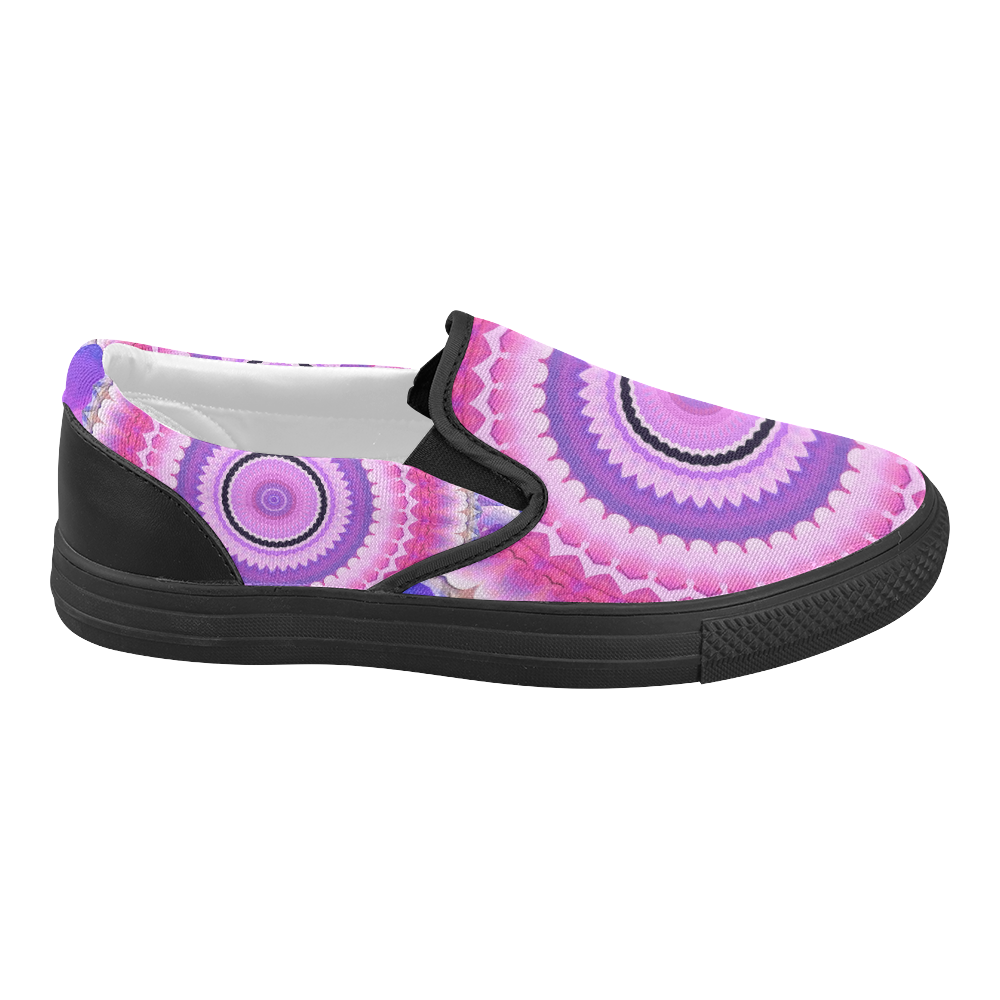 Freshness Energy Mandala Women's Slip-on Canvas Shoes (Model 019)