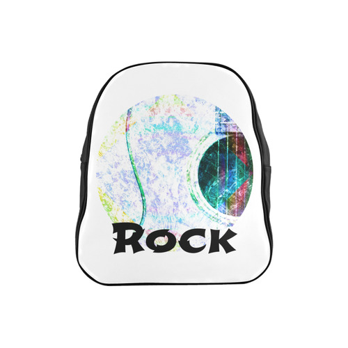 Acoustic Whitewash Rock School Backpack (Model 1601)(Small)