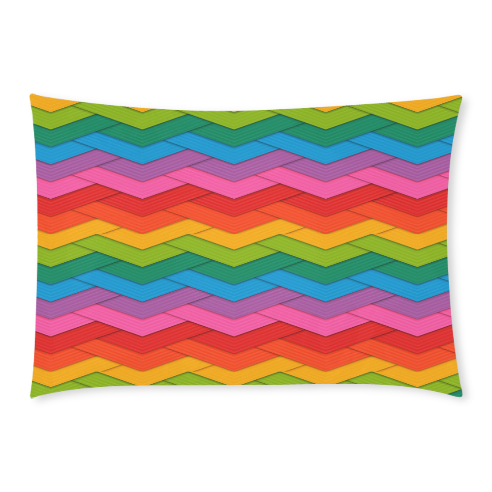 Woven Rainbow Custom Rectangle Pillow Case 20x30 (One Side)