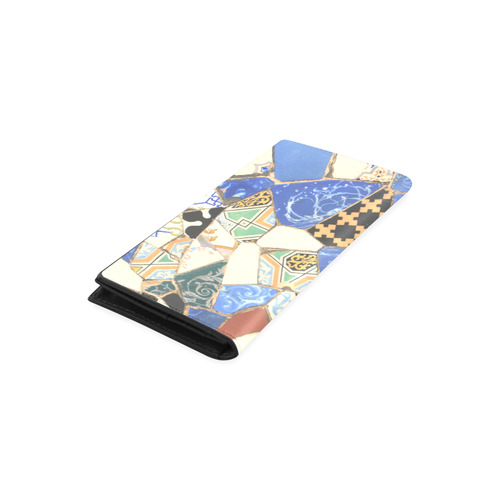 Mosaic decoration Women's Leather Wallet (Model 1611)