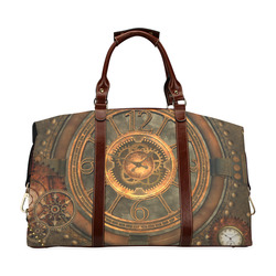 Steampunk, wonderful vintage clocks and gears Classic Travel Bag (Model 1643) Remake