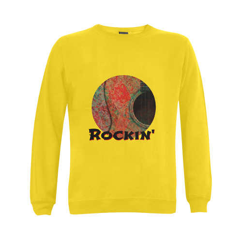 Acoustic Splatter rockin Gildan Crewneck Sweatshirt(NEW) (Model H01)