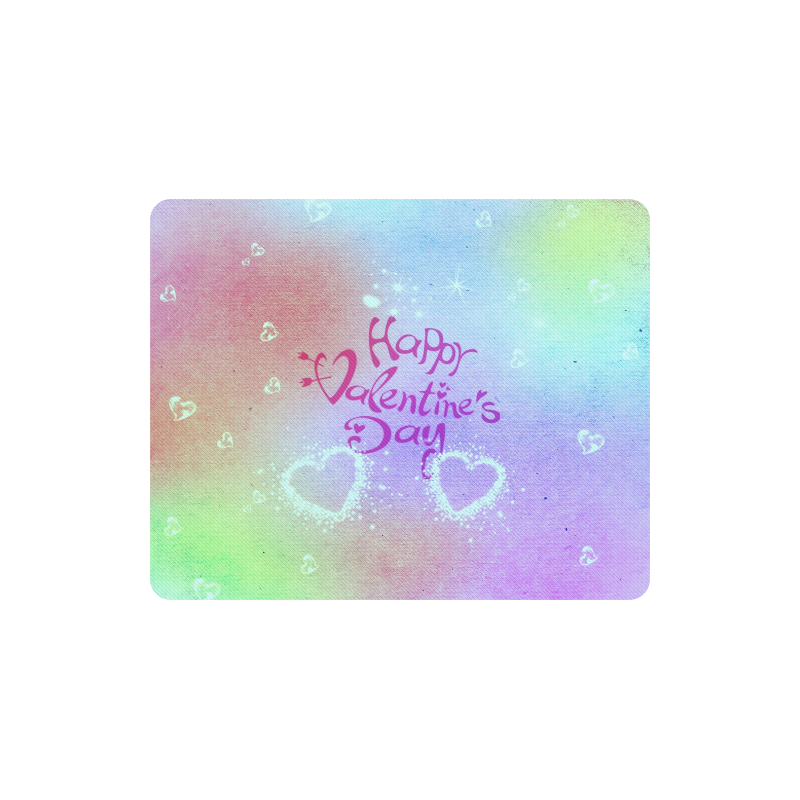 happy valentines day teal by FeelGood Rectangle Mousepad