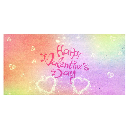happy valentines day by FeelGood Cotton Linen Tablecloth 60"x120"