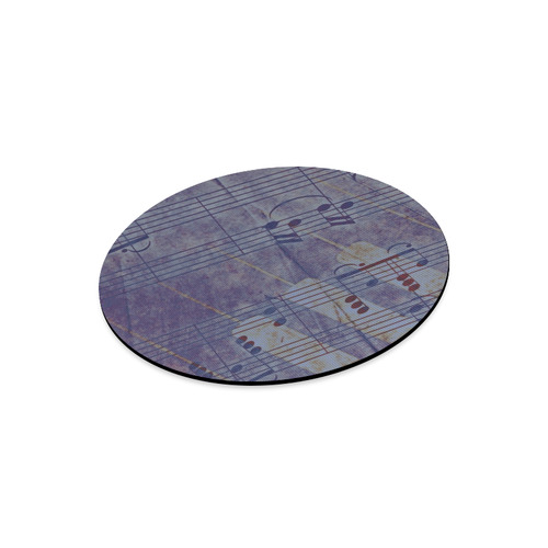 Music, vintage look C by JamColors Round Mousepad