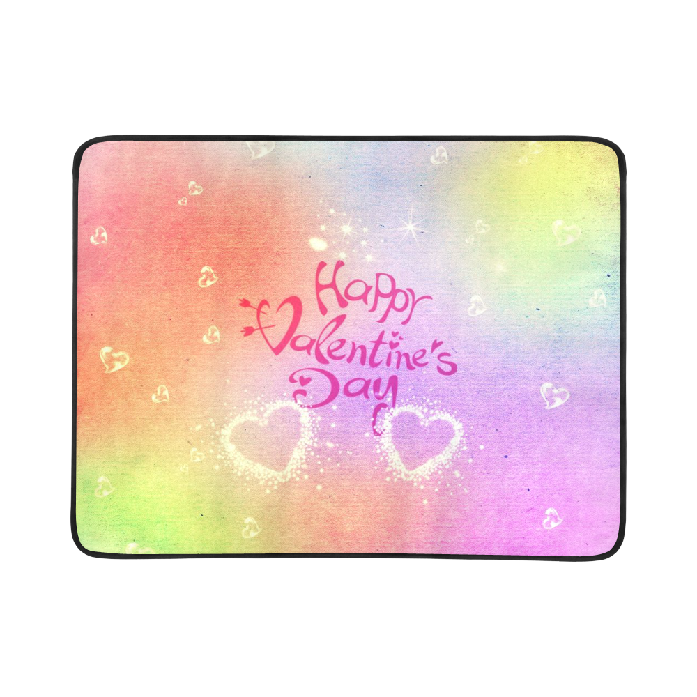 happy valentines day by FeelGood Beach Mat 78"x 60"