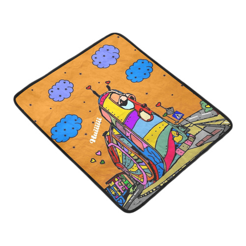 Snail House Popart by Nico Bielow Beach Mat 78"x 60"