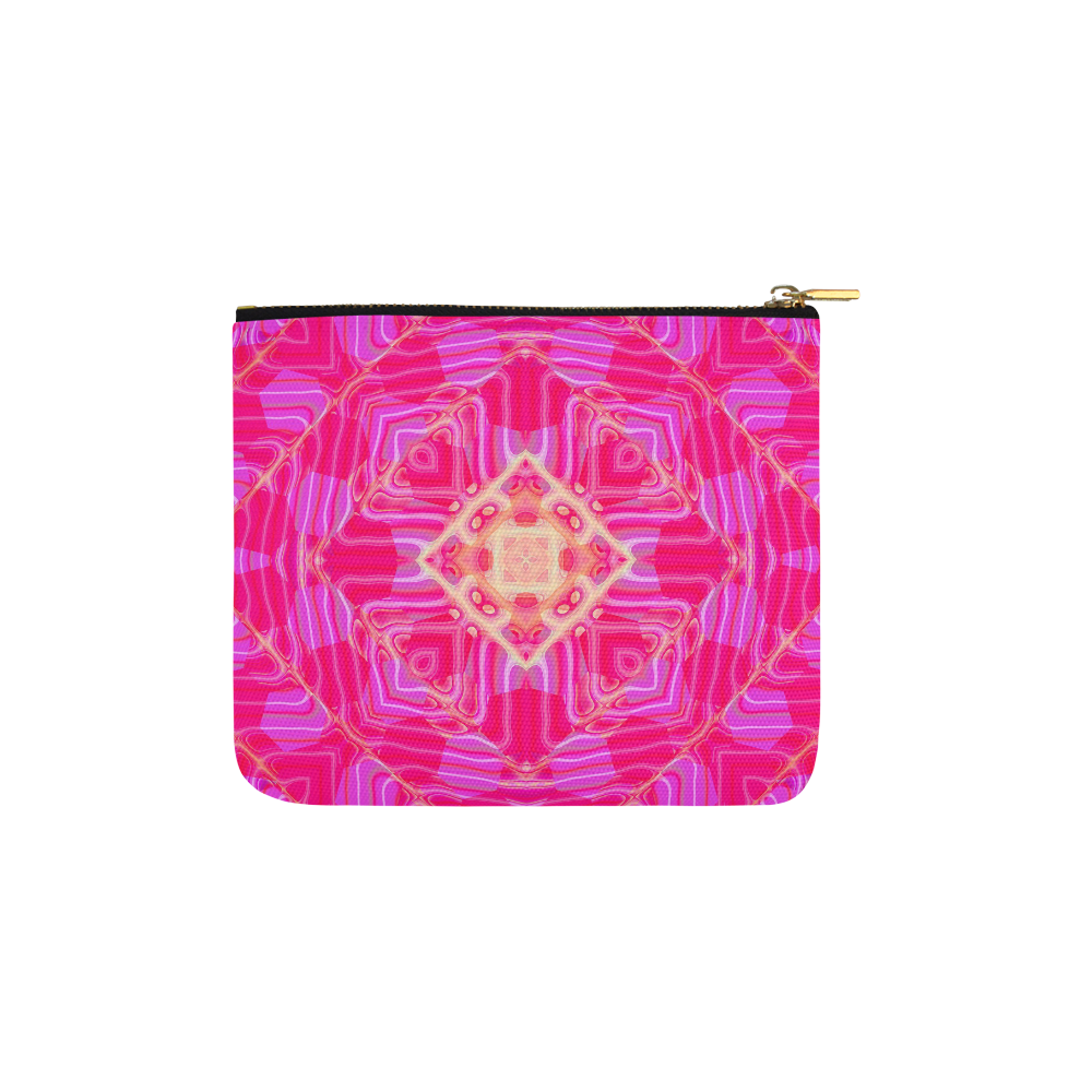 Pink And Rose Abstract Pattern Carry-All Pouch 6''x5''