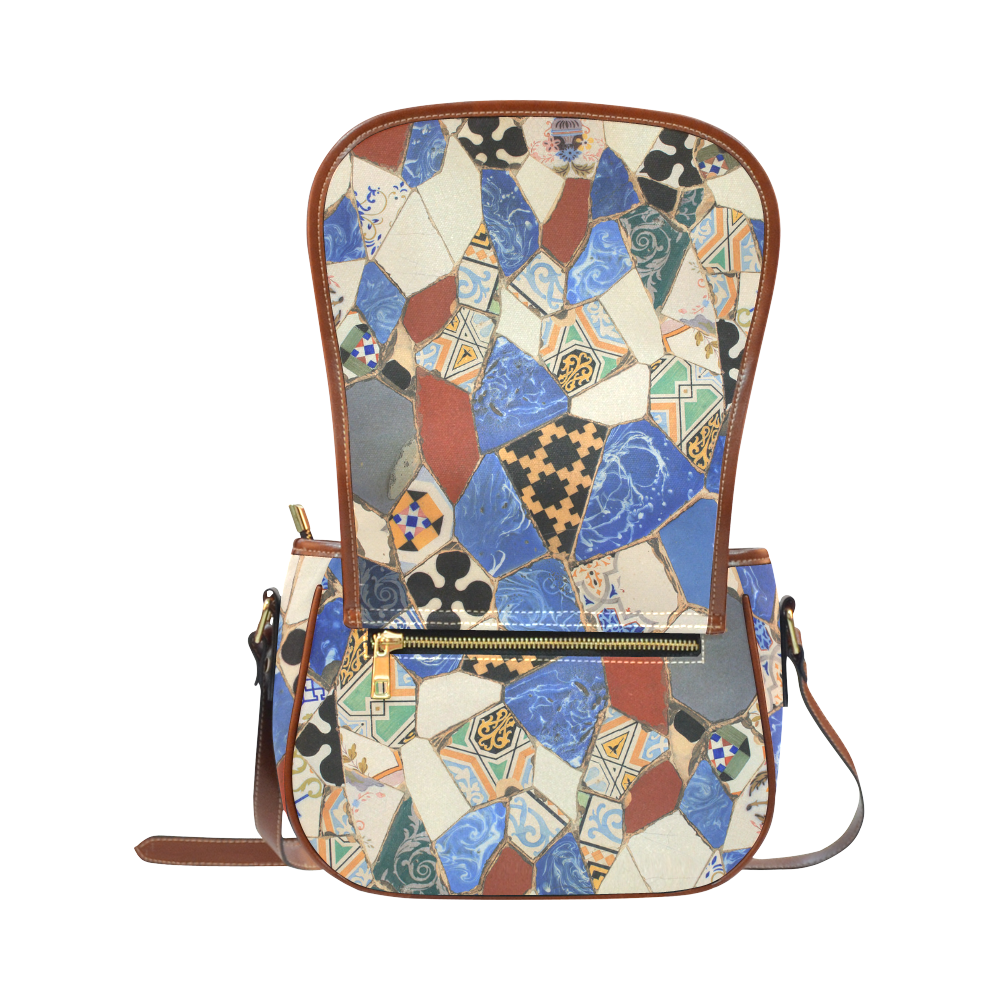 Mosaic decoration Saddle Bag/Large (Model 1649)