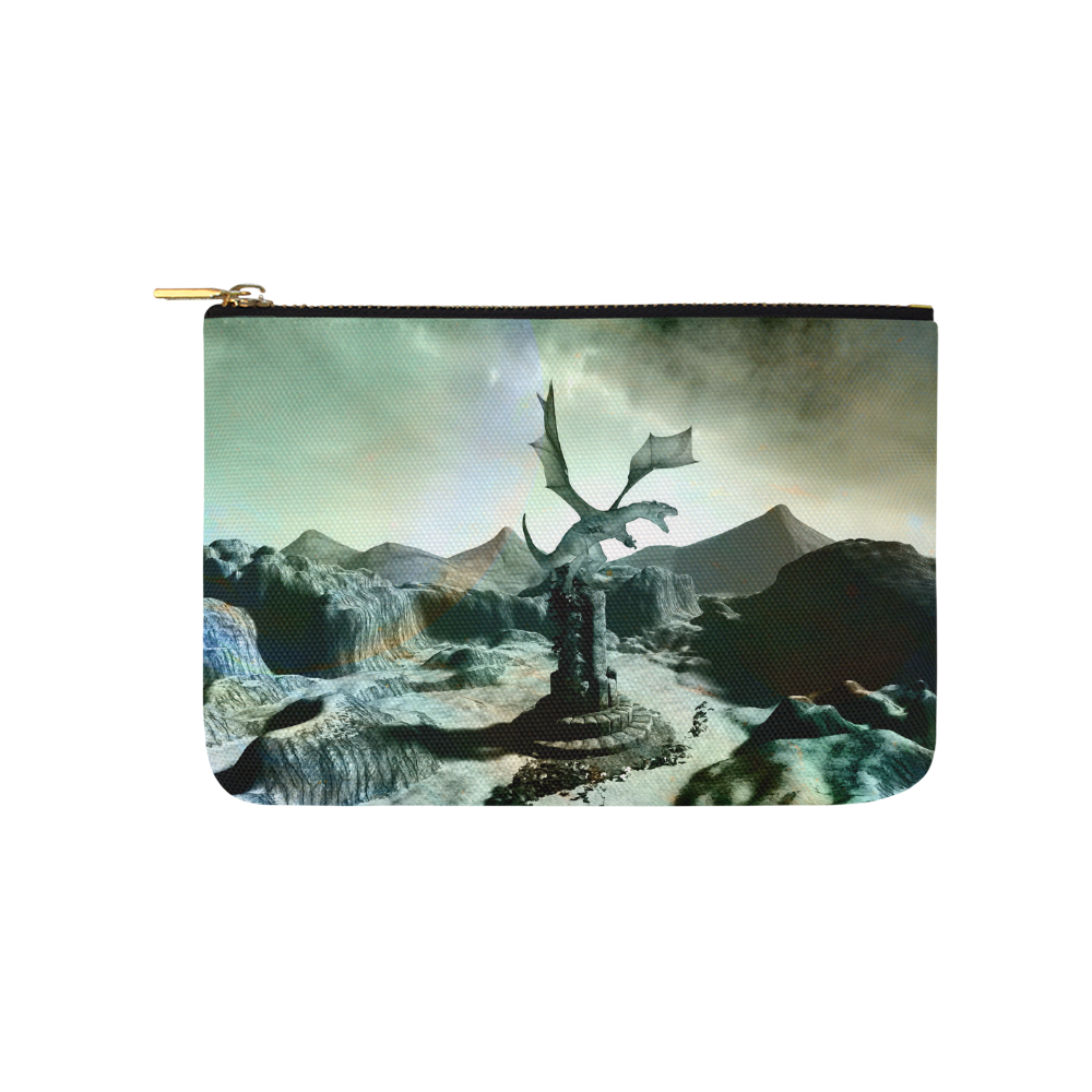 Dragon in a fantasy landscape Carry-All Pouch 9.5''x6''