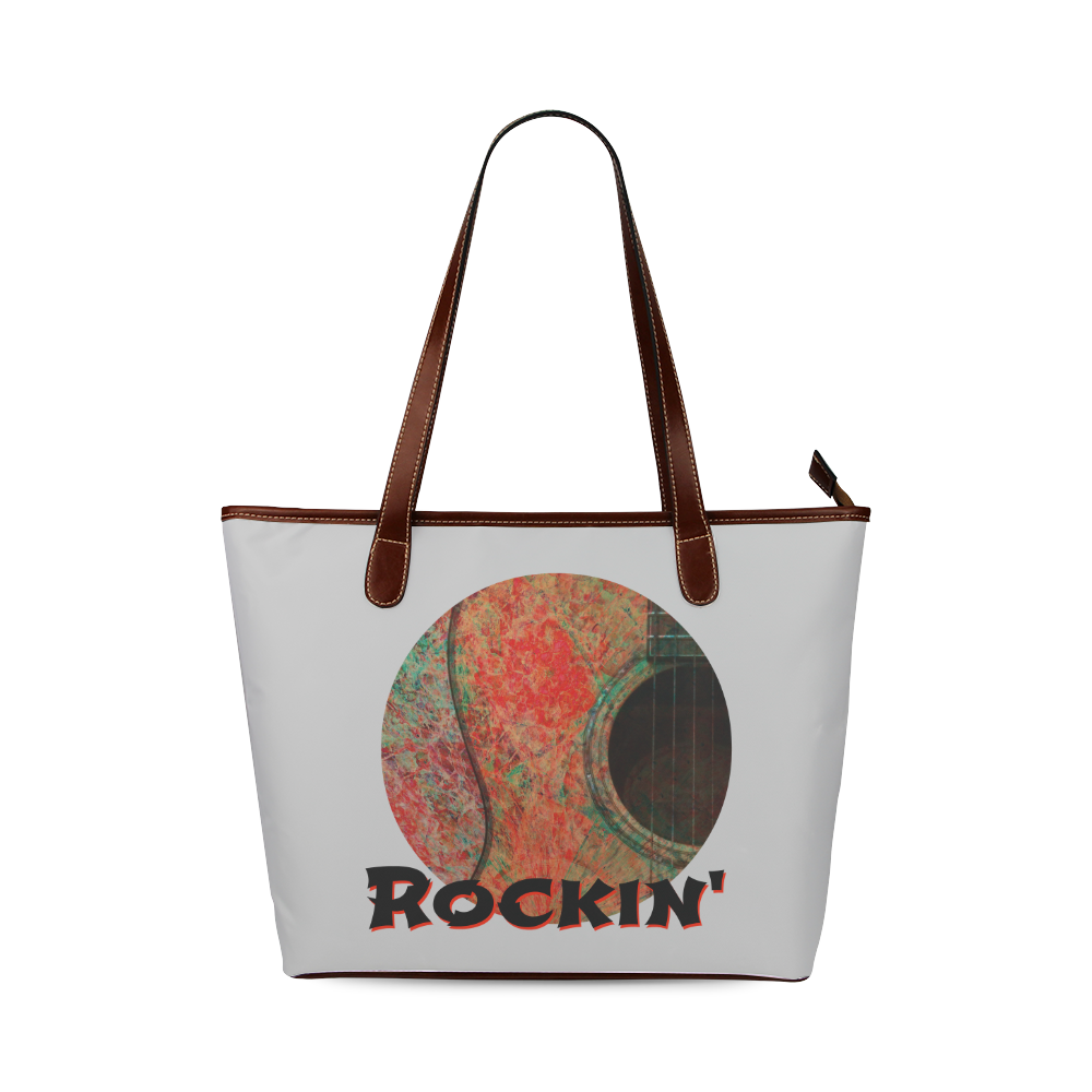 Acoustic Splatter rockin Shoulder Tote Bag (Model 1646)