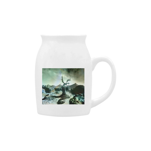 Dragon in a fantasy landscape Milk Cup (Small) 300ml