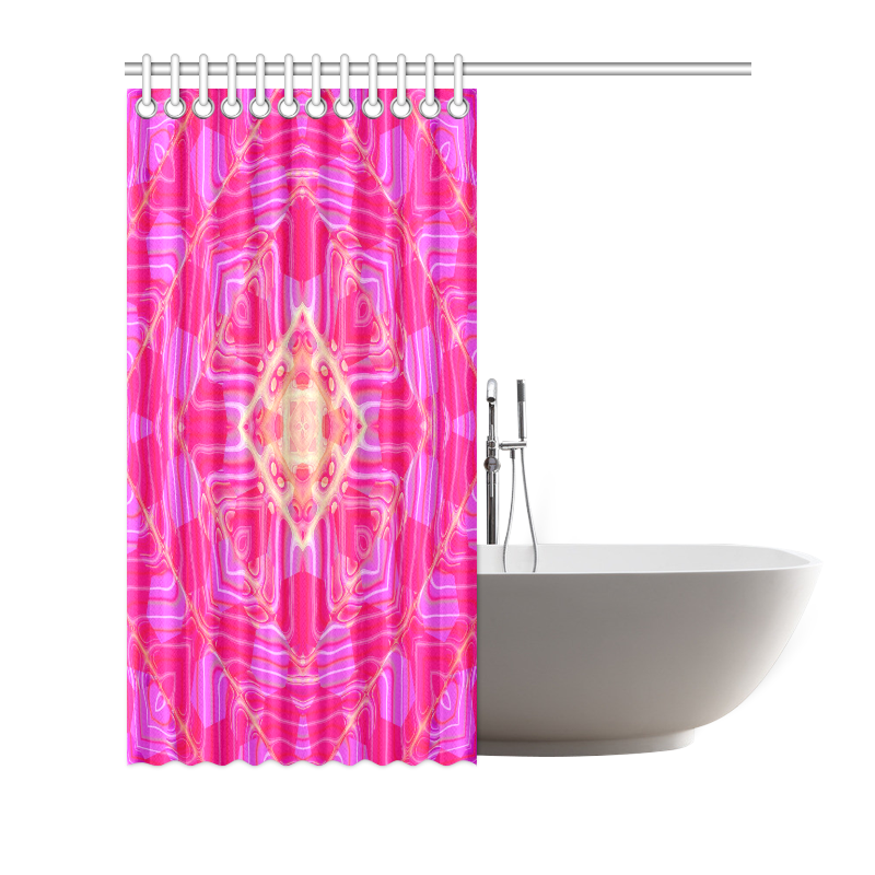 Pink And Rose Abstract Pattern Shower Curtain 72"x72"