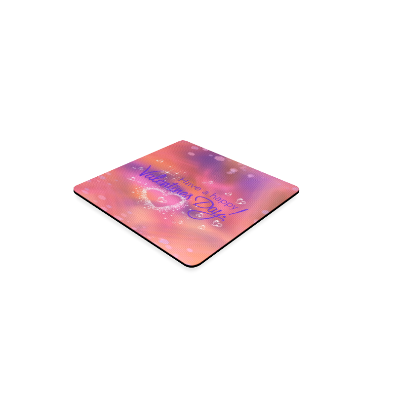 happy valentines day pink by FeelGood Square Coaster