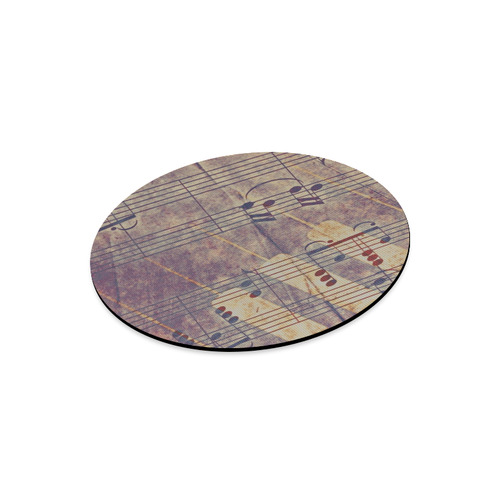Music, vintage look B by JamColors Round Mousepad
