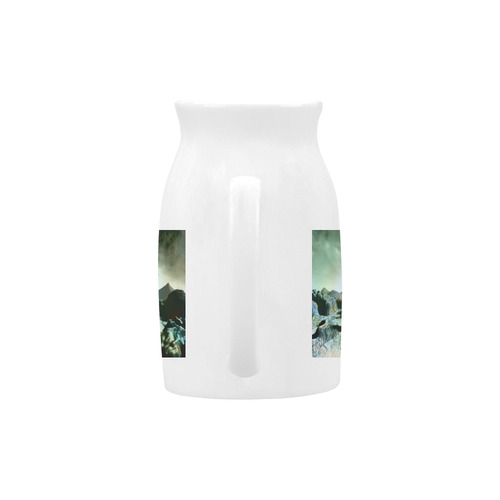 Dragon in a fantasy landscape Milk Cup (Large) 450ml