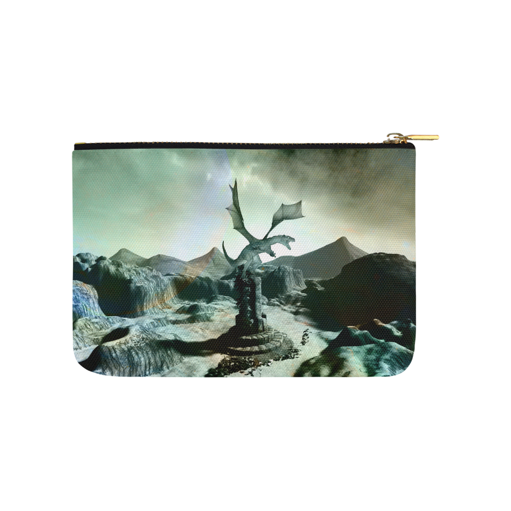Dragon in a fantasy landscape Carry-All Pouch 9.5''x6''
