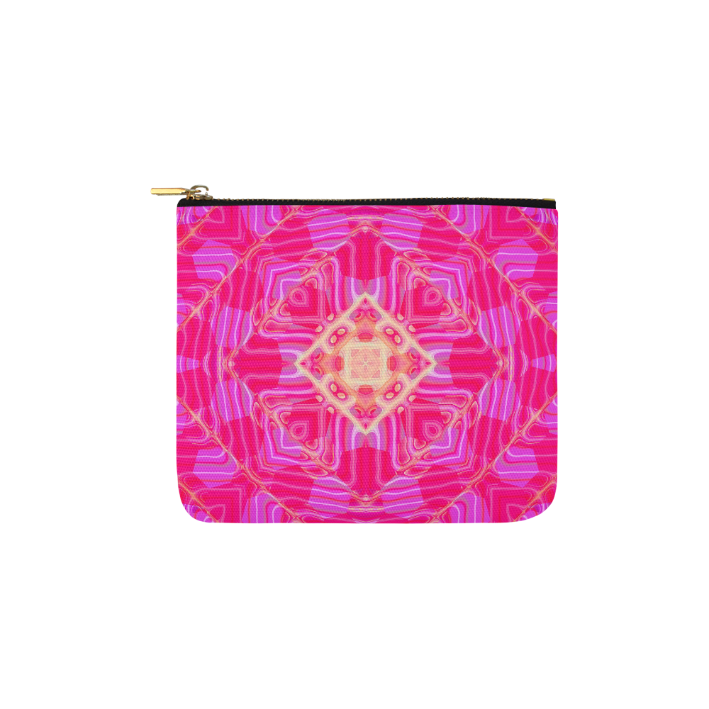 Pink And Rose Abstract Pattern Carry-All Pouch 6''x5''