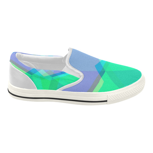 Awesome Geo Fun 0117 B by FeelGood Women's Slip-on Canvas Shoes (Model 019)