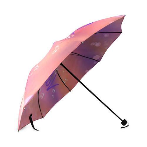happy valentines day pink by FeelGood Foldable Umbrella (Model U01)