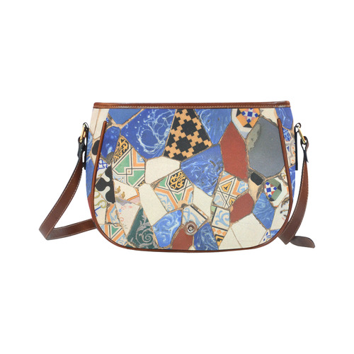 Mosaic decoration Saddle Bag/Large (Model 1649)