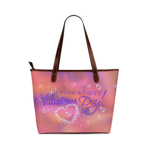 happy valentines day pink by FeelGood Shoulder Tote Bag (Model 1646)