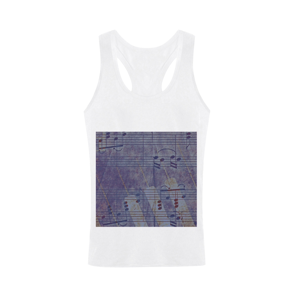 Music, vintage look C by JamColors Men's I-shaped Tank Top (Model T32)