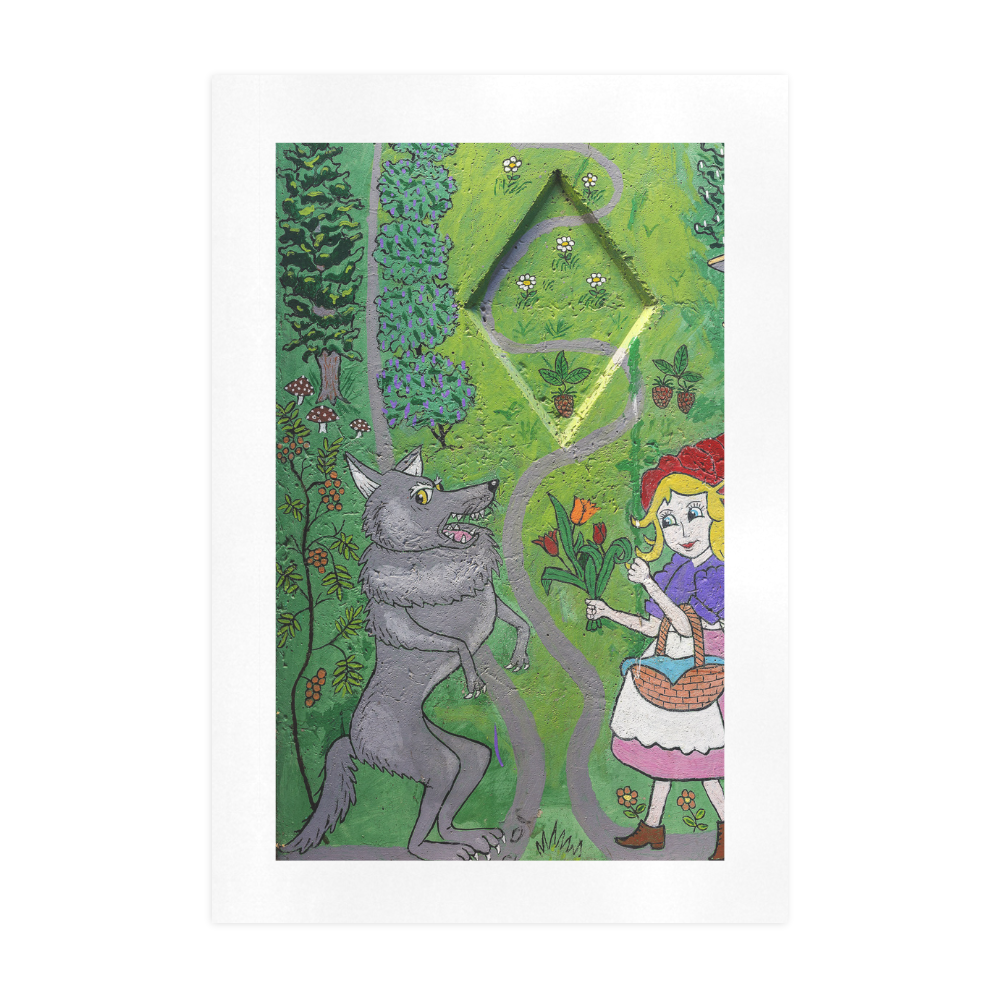 Girl and Wolf Art Print 19‘’x28‘’