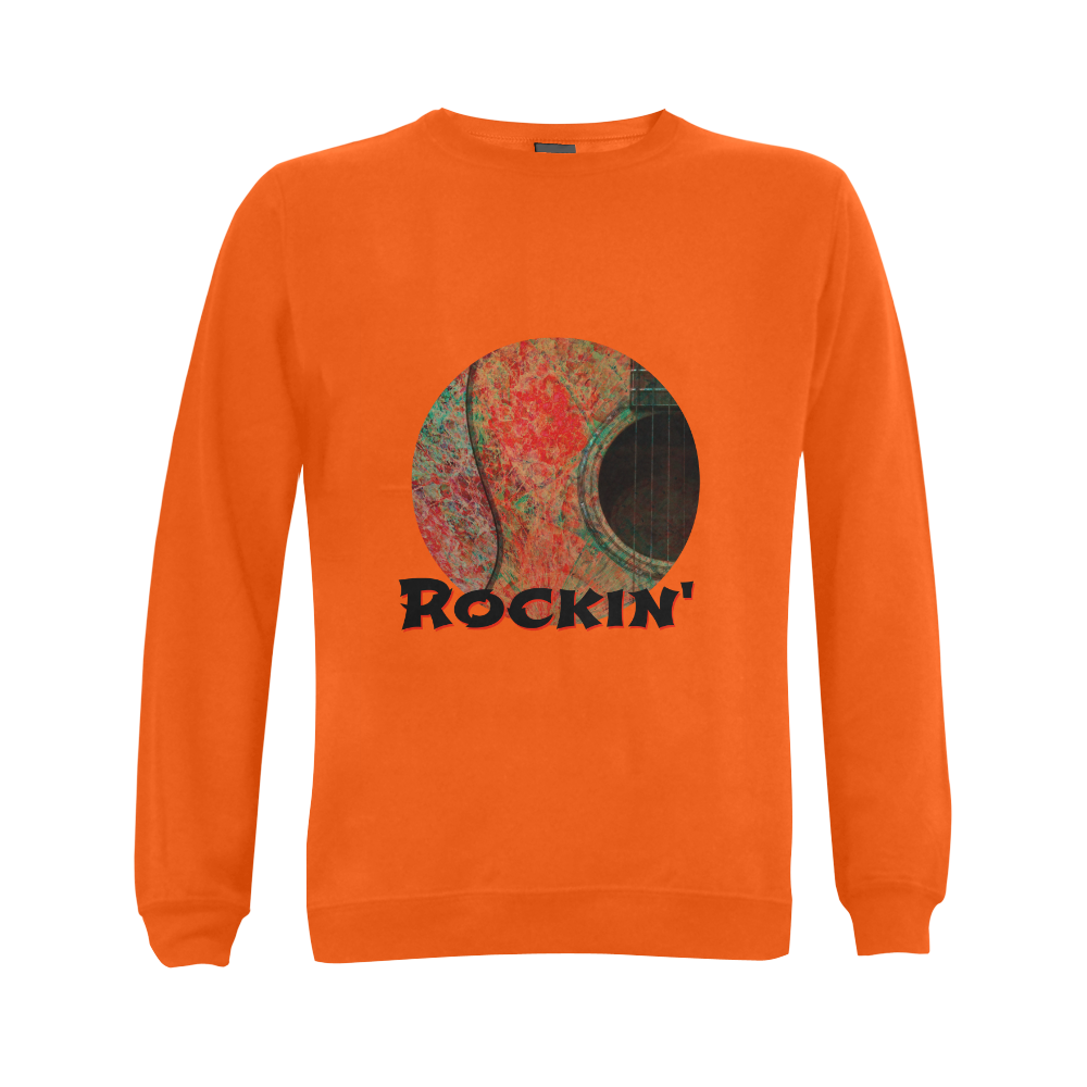 Acoustic Splatter rockin Gildan Crewneck Sweatshirt(NEW) (Model H01)