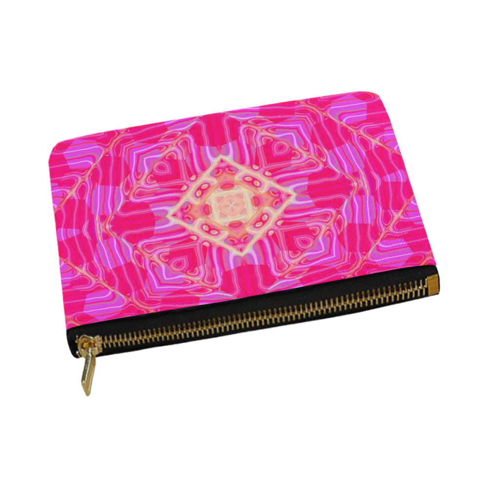 Pink And Rose Abstract Pattern Carry-All Pouch 12.5''x8.5''