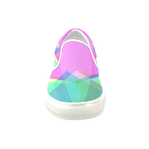Awesome Geo Fun 0117 A by FeelGood Women's Unusual Slip-on Canvas Shoes (Model 019)