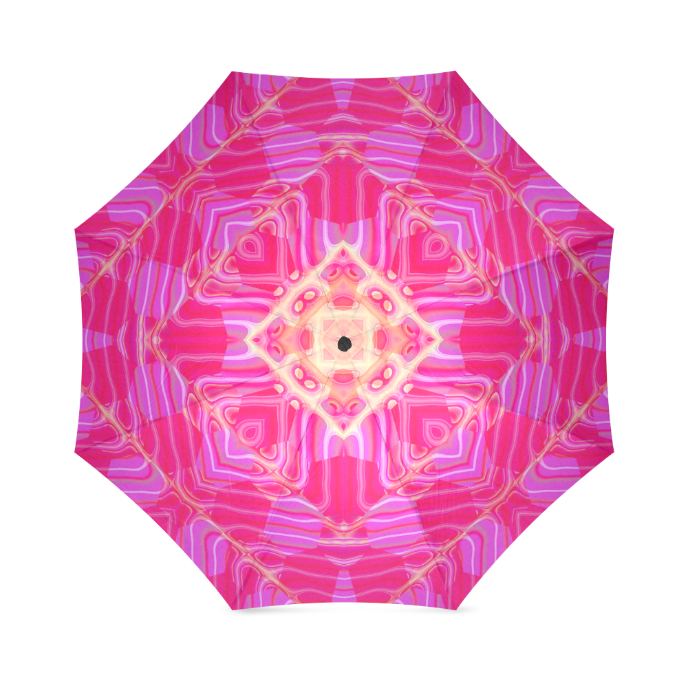 Pink And Rose Abstract Pattern Foldable Umbrella (Model U01)