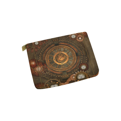 Steampunk, wonderful vintage clocks and gears Carry-All Pouch 6''x5''