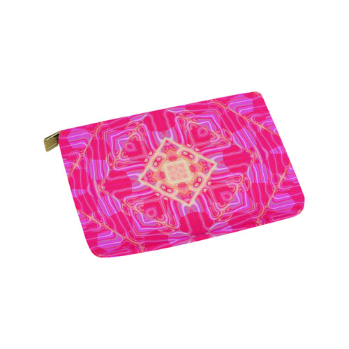 Pink And Rose Abstract Pattern Carry-All Pouch 9.5''x6''