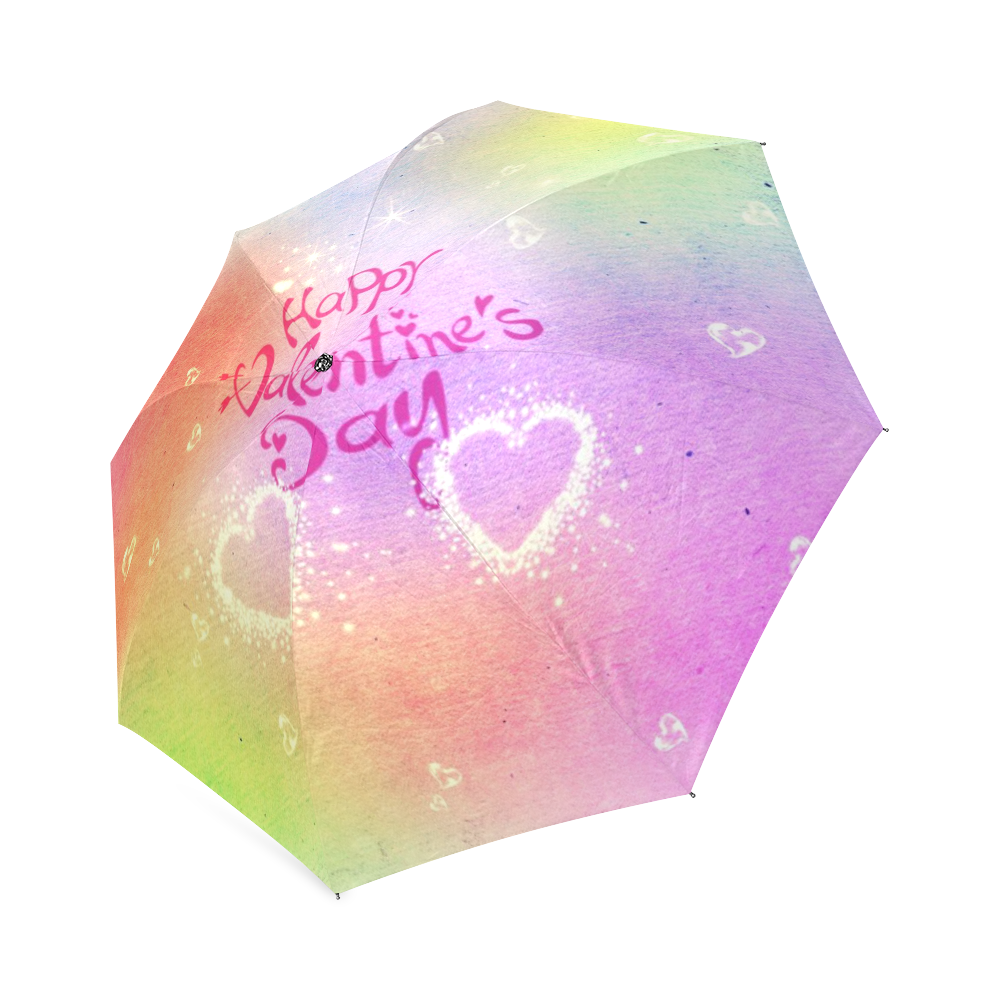happy valentines day by FeelGood Foldable Umbrella (Model U01)